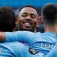 Jesus smiles: Gabriel Jesus scored his first goal since February for Manchester City