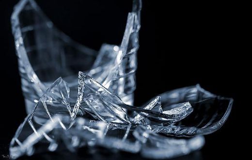 Pieces of broken bottles