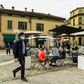 Codogno residents have a drink at a cafe terrace as Italy eases its lockdown aimed at curbing the spread of coronavirus