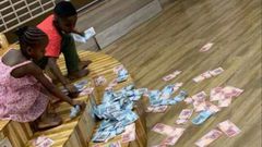 Ibrah One's kids turn his cash to playing materials (PHOTOS)