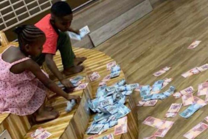 Ibrah One's kids turn his cash to playing materials (PHOTOS)