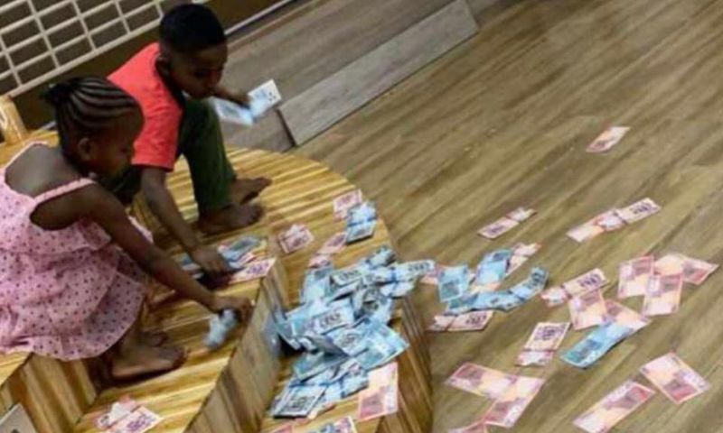Ibrah One's kids turn his cash to playing materials (PHOTOS)