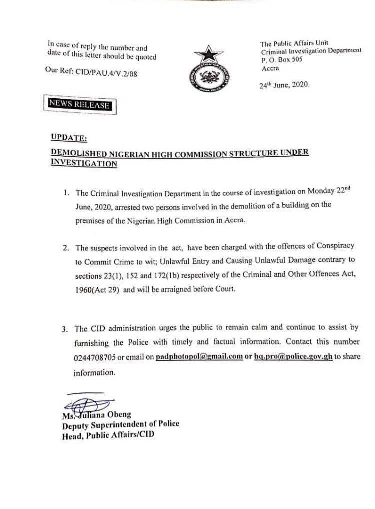 CID statement