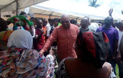 Mahama tours registration centers in Volta region