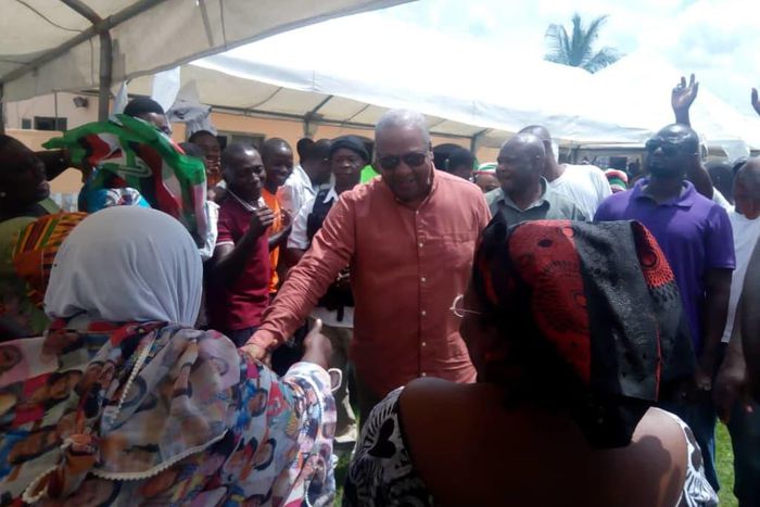 Mahama tours registration centers in Volta region