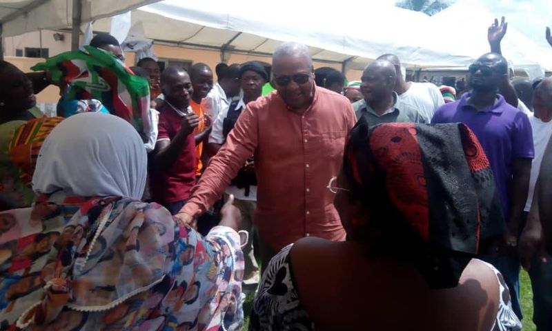 Mahama tours registration centers in Volta region