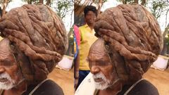95-year-old Indian man has allegedly never cut his hair (video)