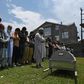 Hundreds of people have protested in Indian-administered Kashmir, accusing government forces of killing a civilian during a clash with rebels