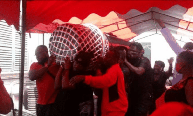 DJ Amess laid to rest in a microphone coffin