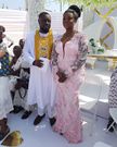 Bibi Bright and Akwasi Boateng at their daughter's christening