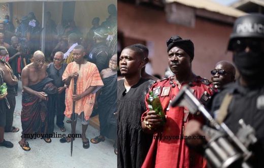 PHOTOS: Police provide security as Akuapemhene is enstooled despite ban on public gathering