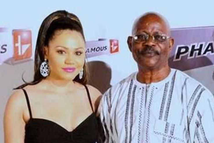 Nadia Buari with father Sidiku Buari