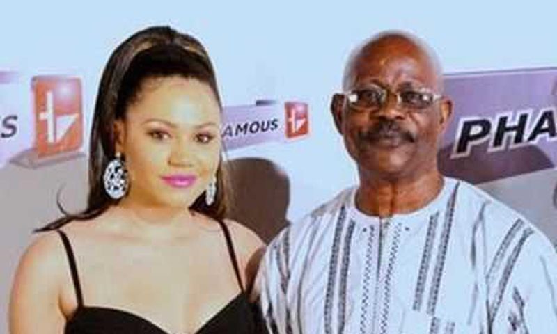 Nadia Buari with father Sidiku Buari