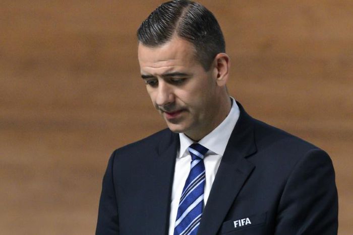(FILES) Markus Kattner seen in February 2016. FIFA's former acting secretary general has been banned from all football-related activity for 10 years and fined one million Swiss francs ($1.056m) after being guilty of conflicts of interest and abusing hi...