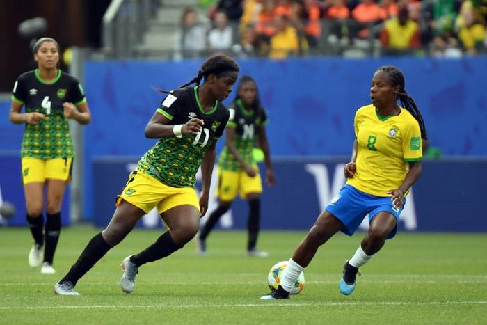 Formiga (R) played in her seventh World Cup in France last year