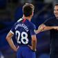Chelsea manager Frank Lampard celebrates his team's Premier League win against Manchester City