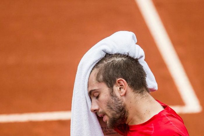 Borna Coric, seen here at February's Rio Open, has tested positive for coronavirus