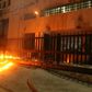 Lebanese protesters throw Molotov cocktails the branch of the central bank in the southern city of Sidon