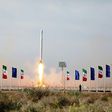An image from Iran state media showing the launch of the Nour satellite