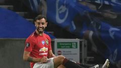 Manchester United midfielder Bruno Fernandes scored twice at Brighton