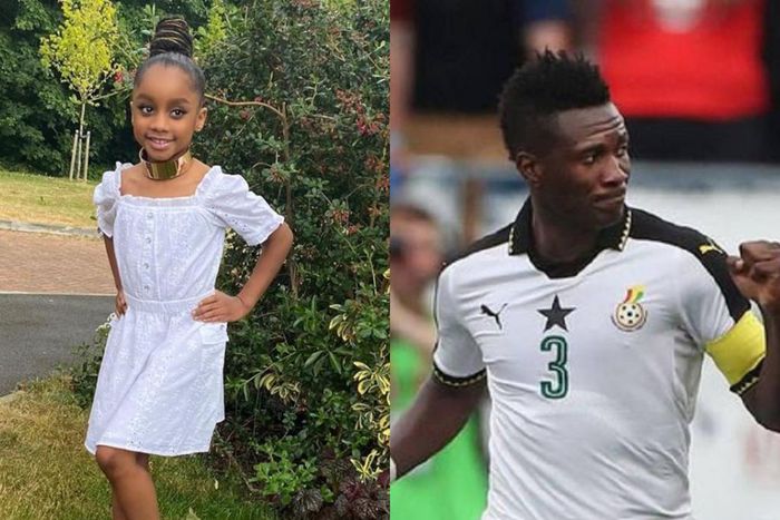 Asamoah Gyan and his daughter