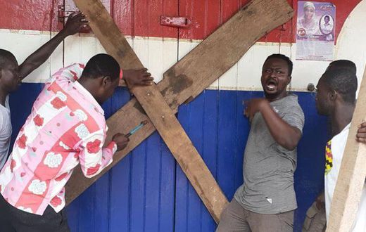 Angry NPP youth lock office