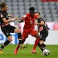Bayern Munich's Canadian midfielder Alphonso Davies (C) clocked 35.4 km/h in Saturday's 5-0 league win over Fortuna Duesseldorf.