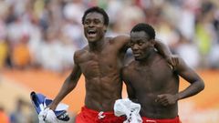 Michael Essien and Derek Boateng for the Black Stars