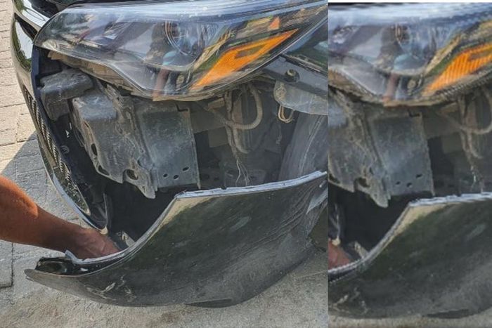 Remorseful Uber driver in tears as man whose car he crashed gives him money and asks him to go