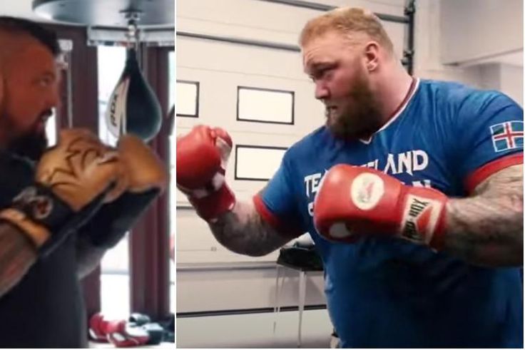 Eddie Hall and Hathor Björnsson Fight Training