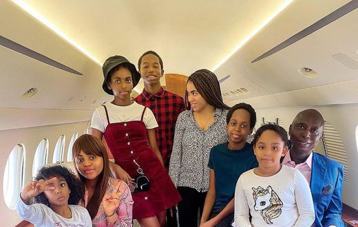 Ned Nwoko, wife Regina Daniels and his children [PrinceNedNwoko]