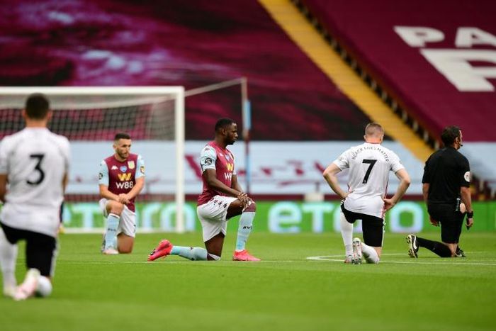 Premier League footballers took a knee on Wednesday evening in solidarity with demonstrations across the world sparked by the police killing of George Floyd