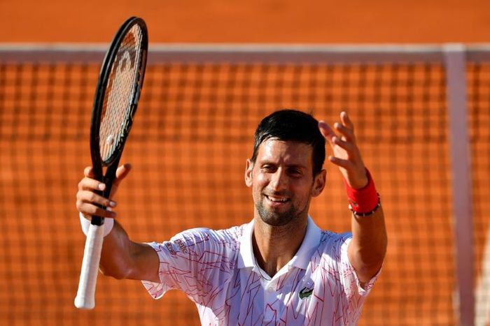 Serbian tennis great Novak Djokovic, seen here playing in Belgrade this month, is the country's most popular ambassador and the top-ranked player in the world