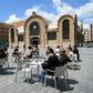Keen to catch up after two months in lockdown, people ventured out to enjoy the sun at a Tarragona restaurant