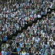 Cardboard cut-outs of Borussia Moenchengladbach fans will fill the team's stadium for Saturday's match against Bayer Leverkusen