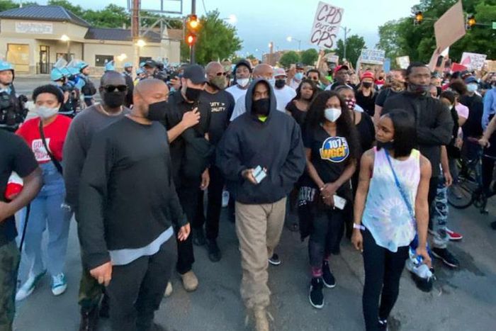 Kanye West joins Geroge Floyd protest; donates $2m to course