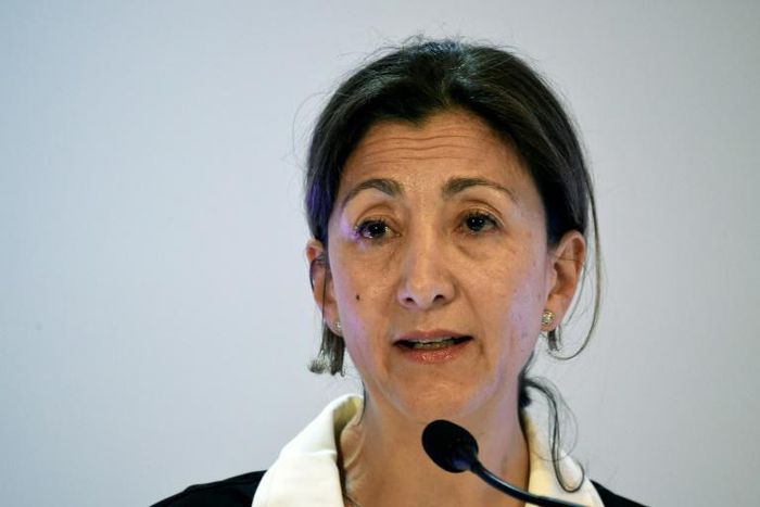 French-Colombian politician and former FARC hostage Ingrid Betancourt speaking at a conference in Bogota, Colombia in May 2016