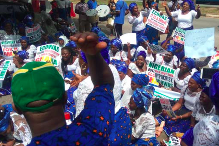 Nigerian retailers protest in Ghana