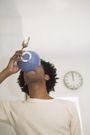 Man holding bowl and spoon