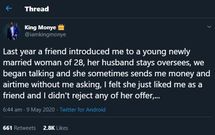 Newly married woman whose hubby lives abroad offered me 150k salary to be her lover - Model