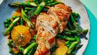 Citrus Chicken With Asparagus And Peas