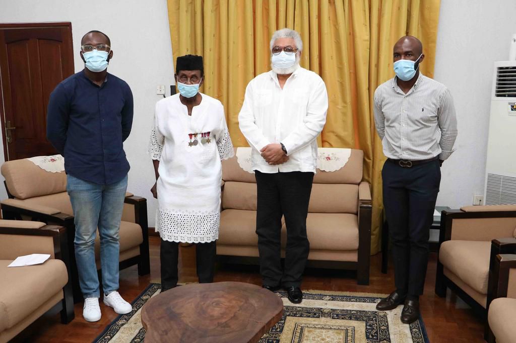 Jerry John Rawlings with Ex-Private Ashiteye Hammond