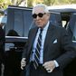 Roger Stone, a former adviser to US President Donald Trump, is seen arriving in November 2019 for his trial in Washington on charges of lying to Congress and witness tampering