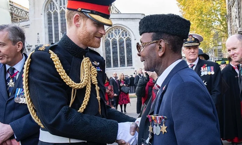 Private Joseph Hammond with Prince Harry