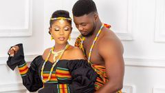 Kente bride and groom