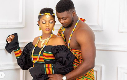 Kente bride and groom