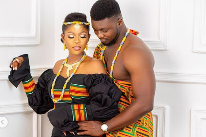 Kente bride and groom