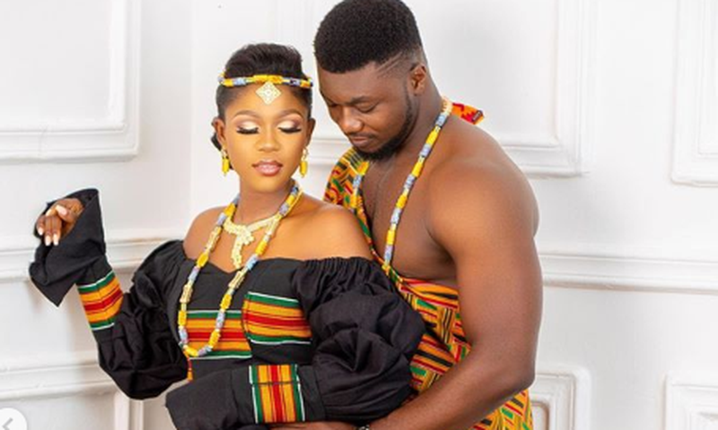 Kente bride and groom