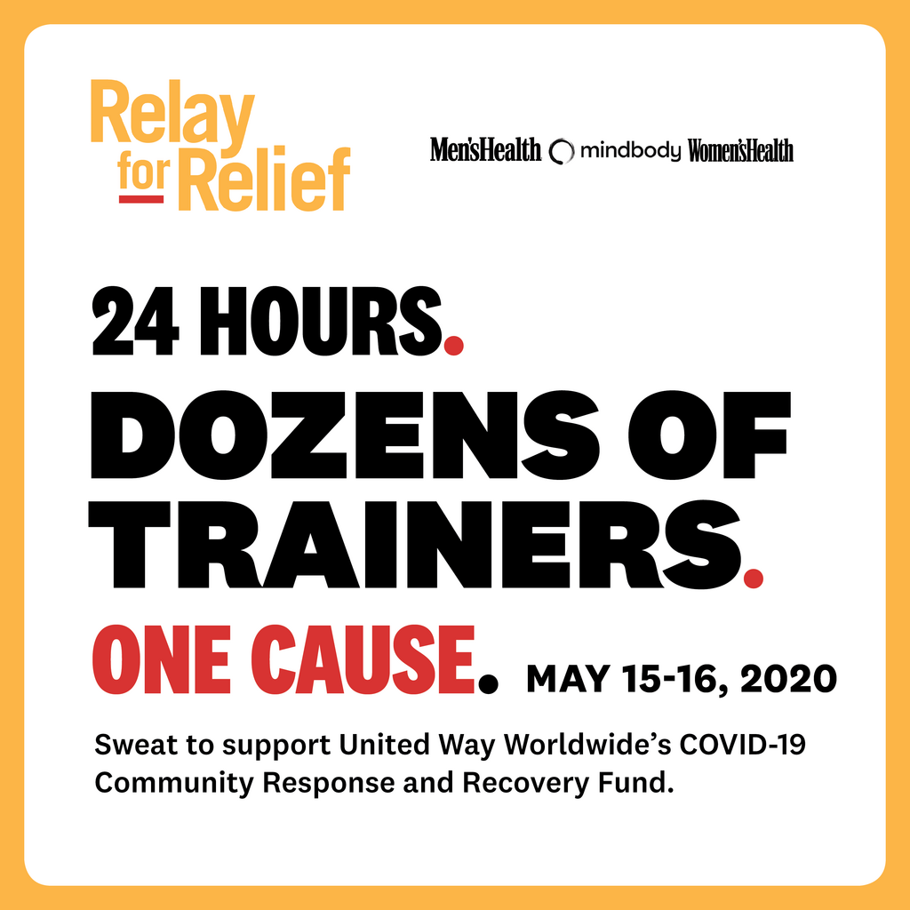 a banner with text advertising the 'relay for relief'
