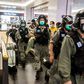 Small flashmob demonstrations broke out in at least eight malls, prompting riot police to rush in and disperse heckling crowds of activists and shoppers